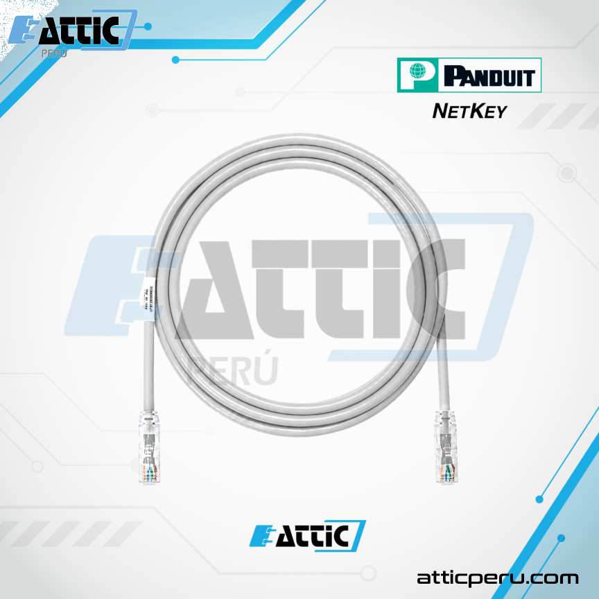 Patch Cord UTP Cat6 24AWG 3m Blanco Panduit NETKEY NK6PC3Y
