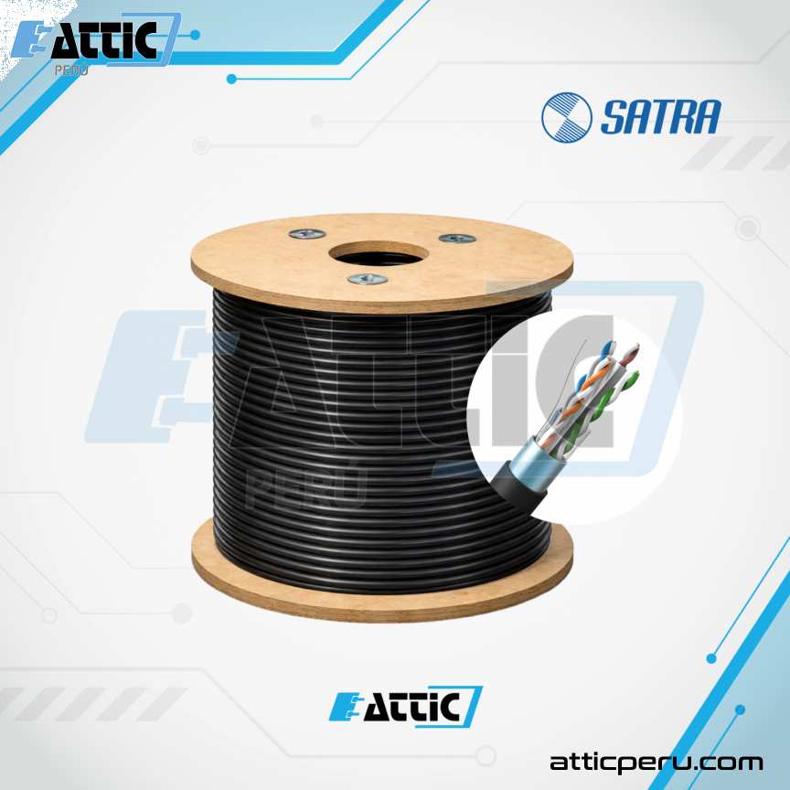 Cable F/UTP SATRA Cat 6 4x23 Exterior Negro 0202053010
