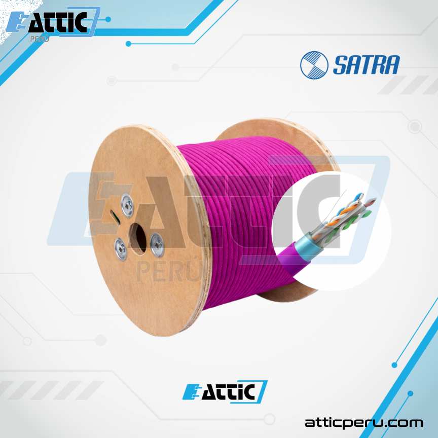 Cable F/UTP SATRA Cat6A LSFRZH 4x23 Interior Morado 0213062124