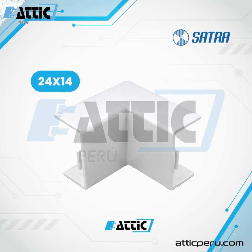 Ángulo Interno PVC 24x14 para canaletas SATRA