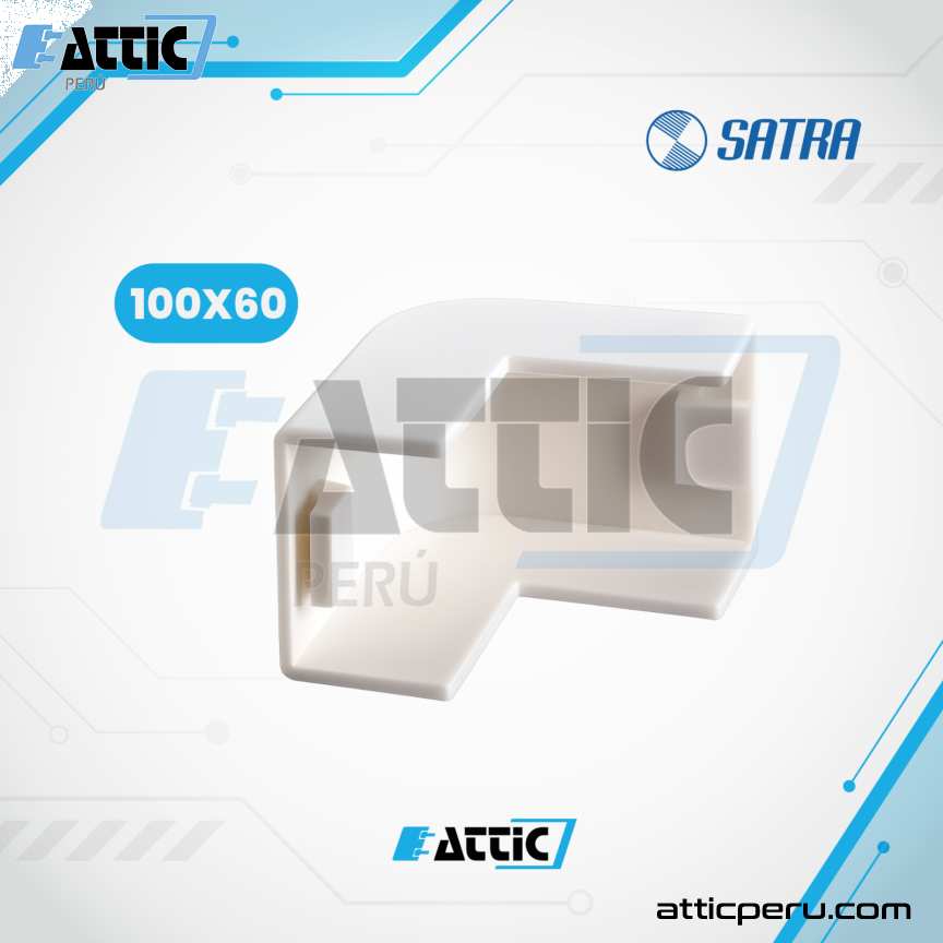 Ángulo Externo PVC 100x60 para canaletas SATRA