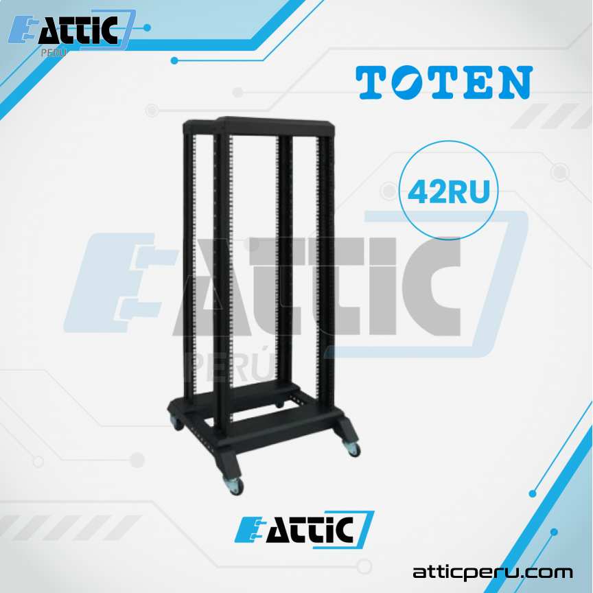Rack de 42RU con Ruedas TOTEN  DR.6642.9001