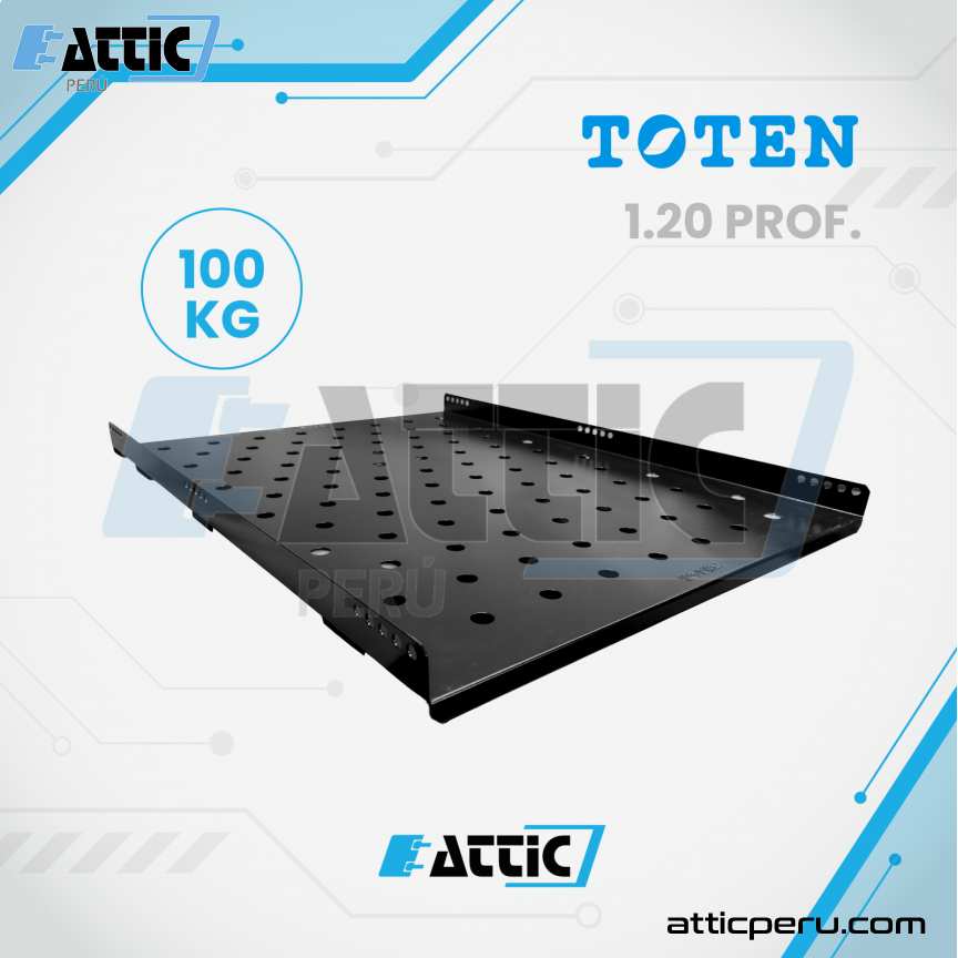Bandeja Pesada TOTEN 100kg 1.20Prof. para Gabinete SG.0365.1901
