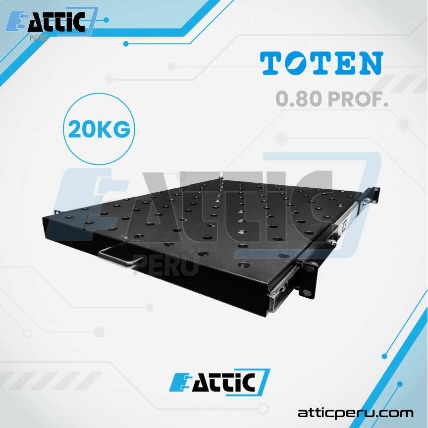 Bandeja Retráctil TOTEN 20kg 0.80Prof. para Gabinete SG.0556.1901